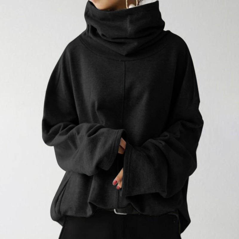 HeidiMode | Trendiger Einfarbiger Turtle-Neck Pullover