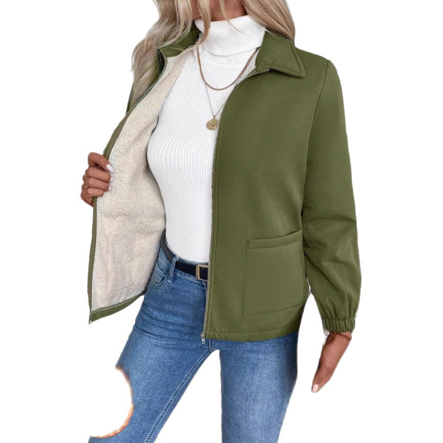 Damen Freizeitjacke mit Frontreißverschluss und praktischen Taschen Heidi-Mode