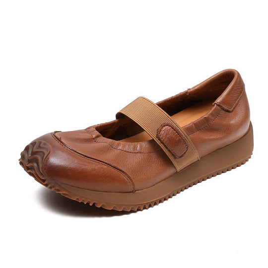 Damen Komfort Mary Jane Schuhe mit elastischem Riemen und gepolsterter Sohle Heidi-Mode