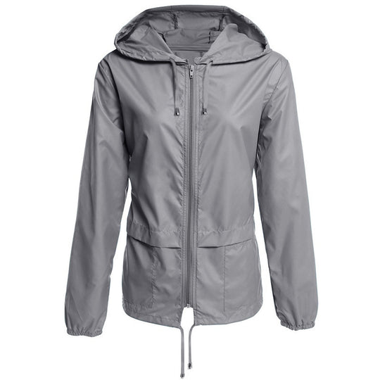 Damen leichte Übergangsjacke mit verstellbarem Kordelzug Heidi-Mode
