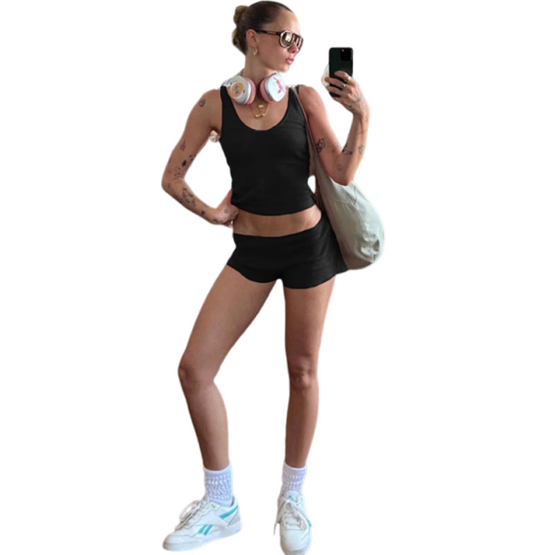 Damen Trägertop mit passender Shorts im komfortablen Stretchmaterial Heidi-Mode