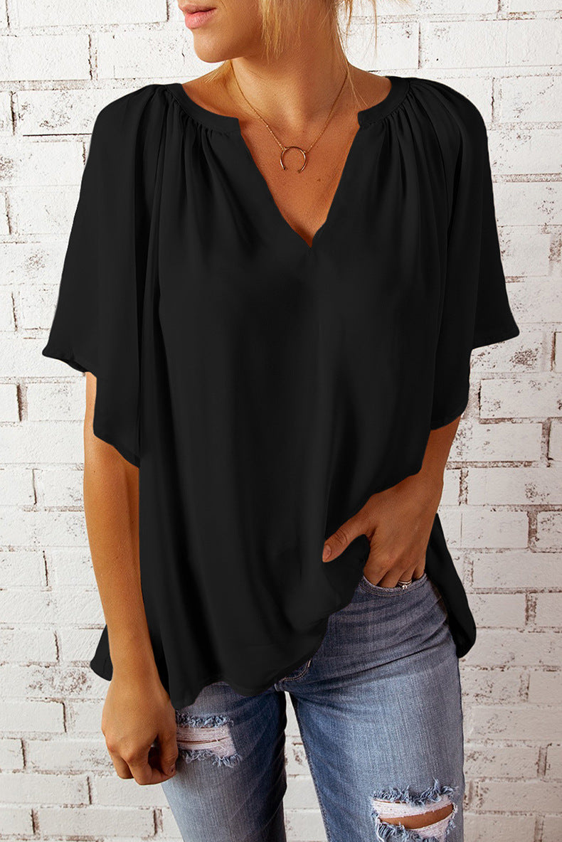 Damen elegante Chiffon-Bluse Heidi-Mode
