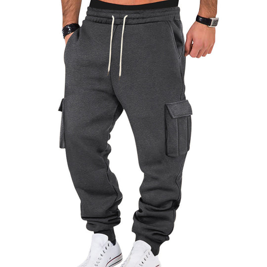 Herren Sportliche Cargo-Hose mit verstellbarem Bund und praktischen Seitentaschen Heidi-Mode