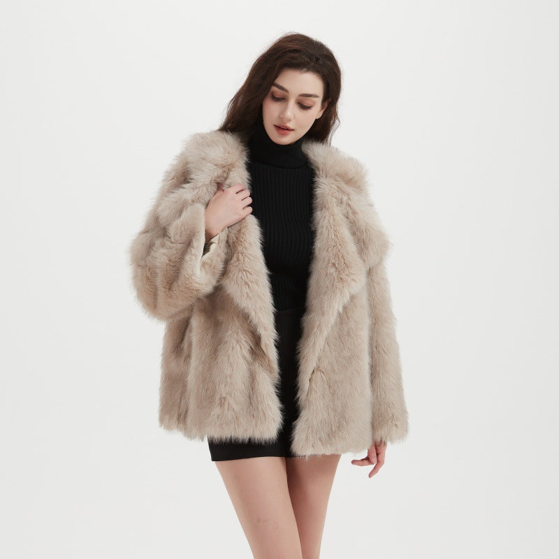 Damen Kuschliger Faux-Fur Mantel Heidi-Mode