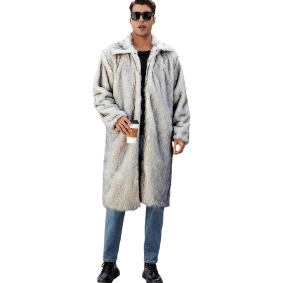 Herren Eleganter Kunstfell-Teddy-Mantel Heidi-Mode