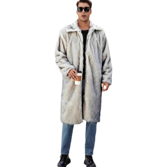 Herren Eleganter Kunstfell-Teddy-Mantel Heidi-Mode