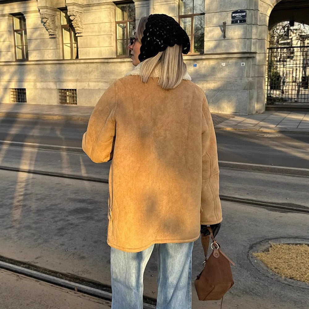 Damen Oversized Kunstfelljacke im lässigen Schnitt Heidi-Mode