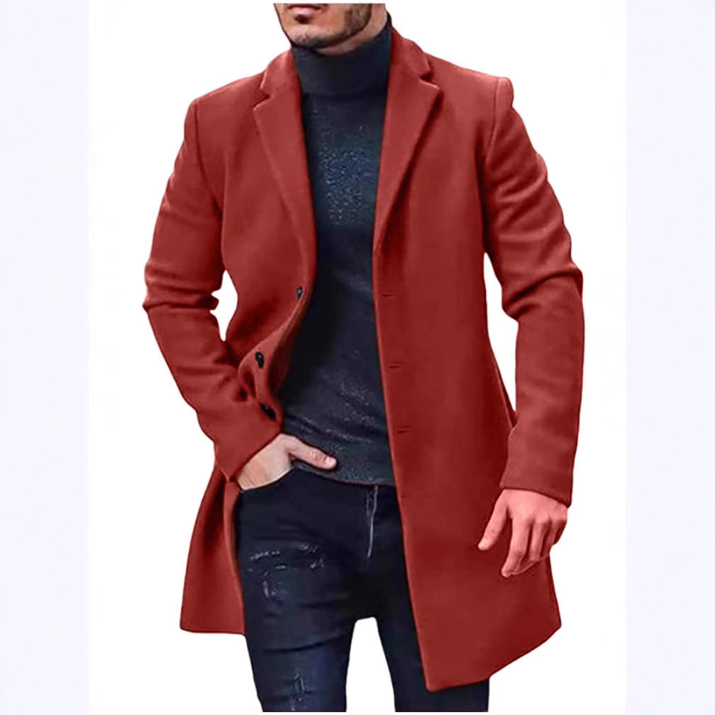 Herren eleganter Wollmantel mit schmalem Schnitt Heidi-Mode