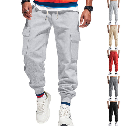 Herren Cargo-Jogginghose mit praktischen Reißverschlusstaschen und elastischem Bund Heidi-Mode