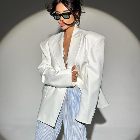 Damen Oversized Blazer mit strukturiertem Schnitt Heidi-Mode