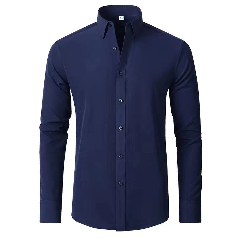 Herren Langarmhemd mit elegantem Schnitt und stilvollen Knopfdetails Heidi-Mode