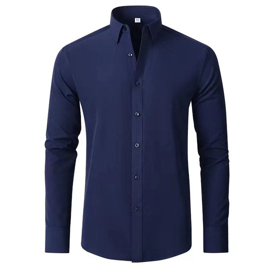Herren Langarmhemd mit elegantem Schnitt und stilvollen Knopfdetails Heidi-Mode