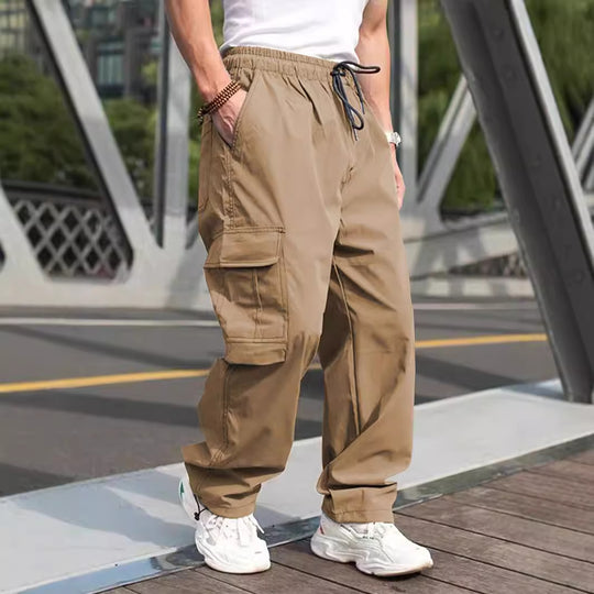 Herren Cargo-Hose mit vielen funktionalen Taschen und lockerer Passform Heidi-Mode