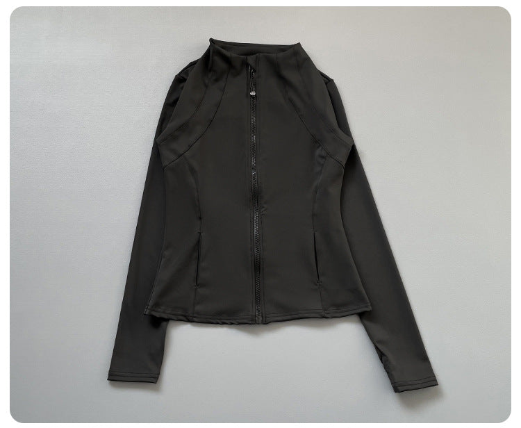 Damen Sportjacke mit hochgeschlossenem Kragen und durchgehendem Reißverschluss Heidi-Mode