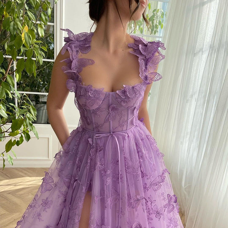 Heidi-Mode | Chic Schlitz Braut Party Strand Kleid