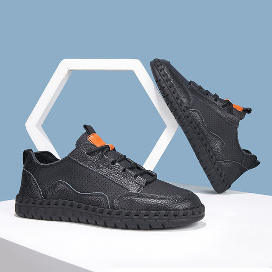 Herren Atmungsaktive Leder Sneaker Heidi-Mode