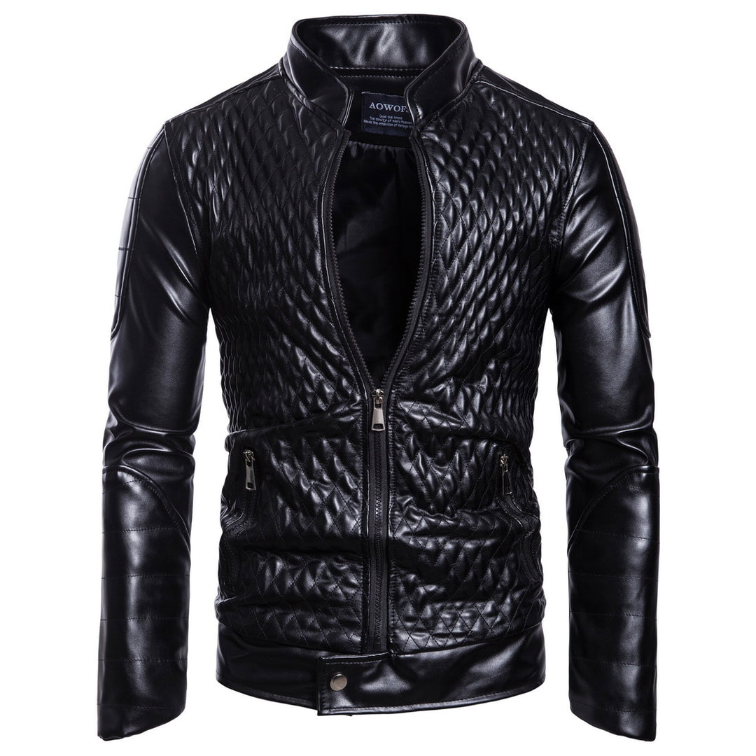 Herren stylische gesteppte Lederjacke Heidi-Mode