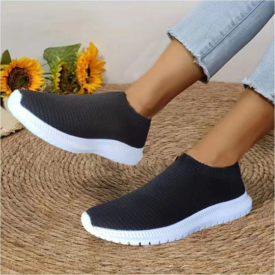 Damen Sportliche Slip-On Sneakers mit funkelndem Strassdesign Heidi-Mode