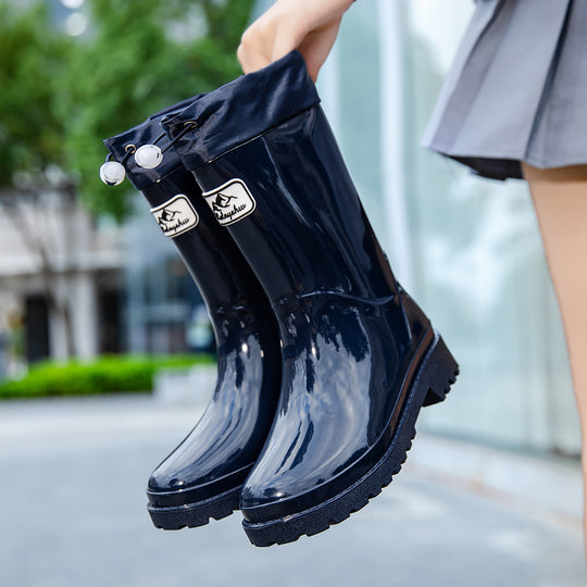 Damen Hochwertige und stylische Gummistiefel mit verstellbarem Schnürsystem Heidi-Mode