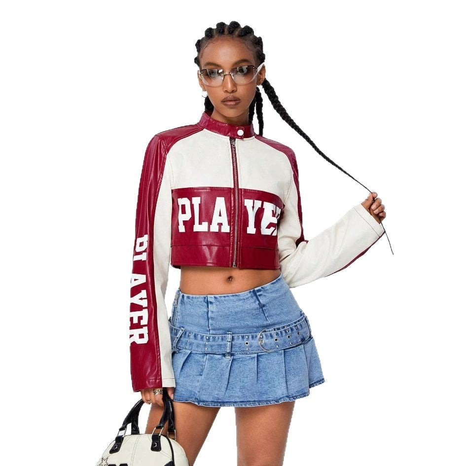 Damen cropped Jacke mit sportiven Akzenten Heidi-Mode