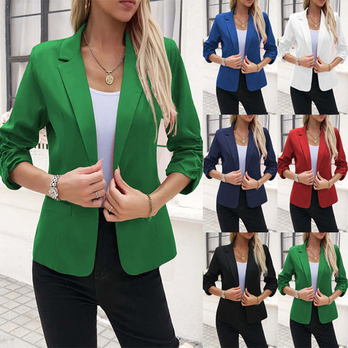 Damen modische Blazerjacke mit innovativem Schnitt und elastischen Ärmeln Heidi-Mode
