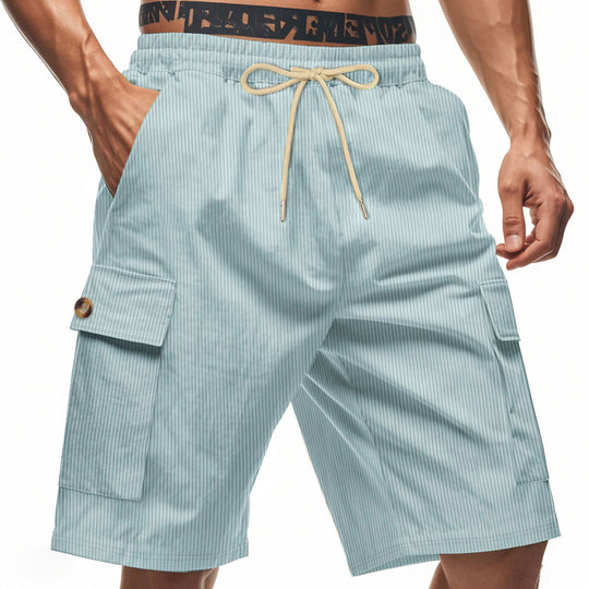 Herren Cargo-Shorts mit verstellbarem Kordelzug und praktischen Seitentaschen Heidi-Mode