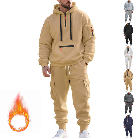 Herren Sportliches Hoodie-Set mit praktischen Taschen und modernem Design Heidi-Mode