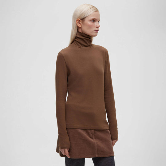 Damen langärmliges Rollkragenoberteil Heidi-Mode