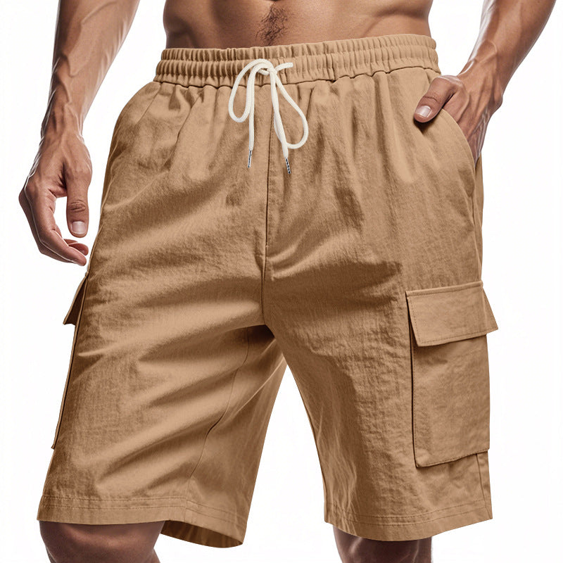 Herren Cargo-Shorts mit mehreren praktischen Taschen und elastischem Bund Heidi-Mode