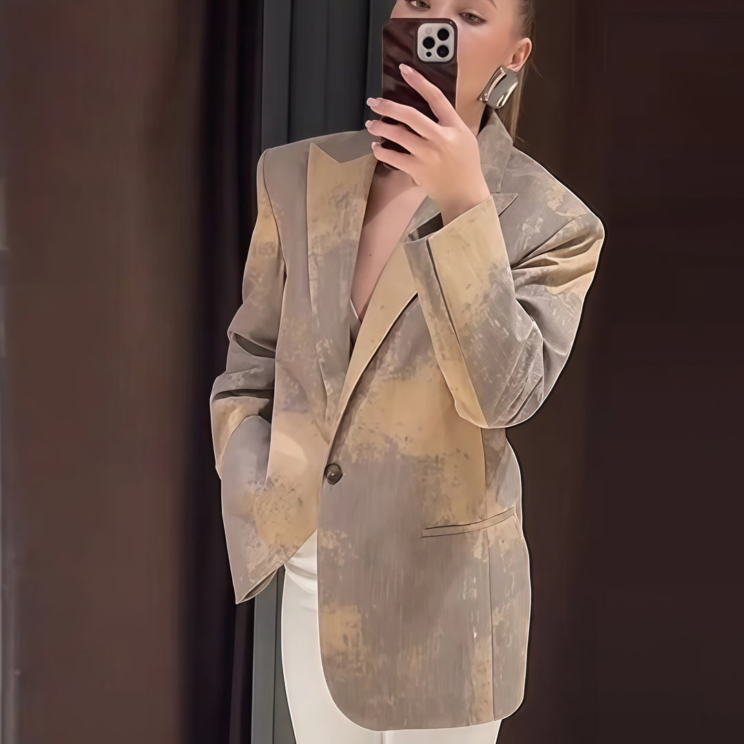 Damen Modischer Oversized-Blazer mit strukturiertem Design Heidi-Mode