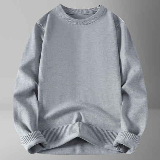 Damen bequemer und eleganter Rundhalsausschnitt Pullover Heidi-Mode