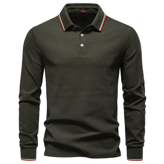 Herren Langarm Poloshirt Heidi-Mode