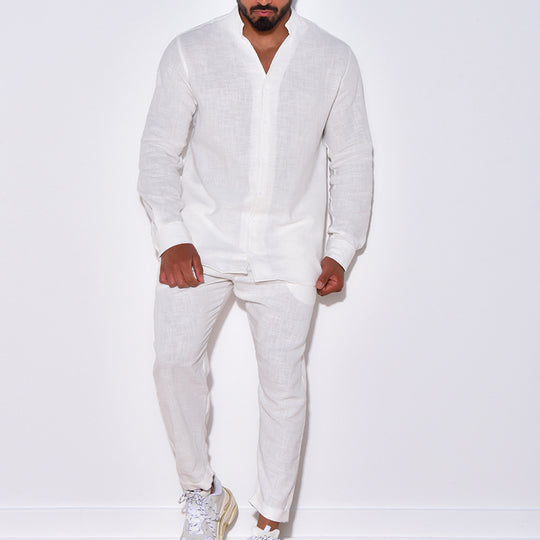 Herren Leinenanzug mit modernem Schnitt und lässigem Look Heidi-Mode