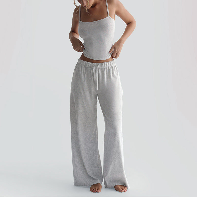 Damen Legere Lounge-Hose und Top Set Heidi-Mode