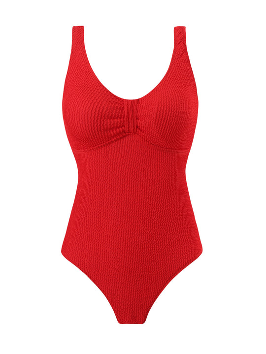 Damen Badeanzug mit strukturiertem Design Heidi-Mode