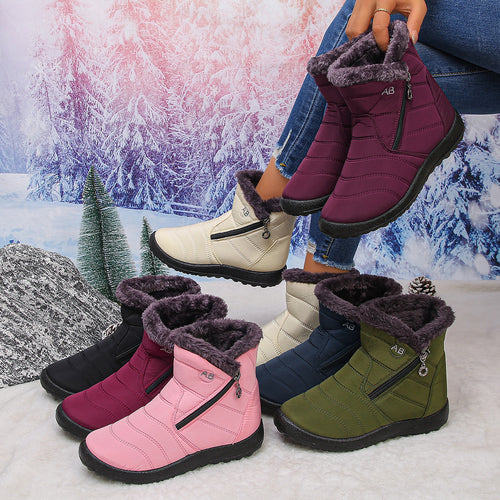 Damen Thermo-Winterstiefel mit kuscheligem Innenfutter und seitlichem Reißverschluss Heidi-Mode