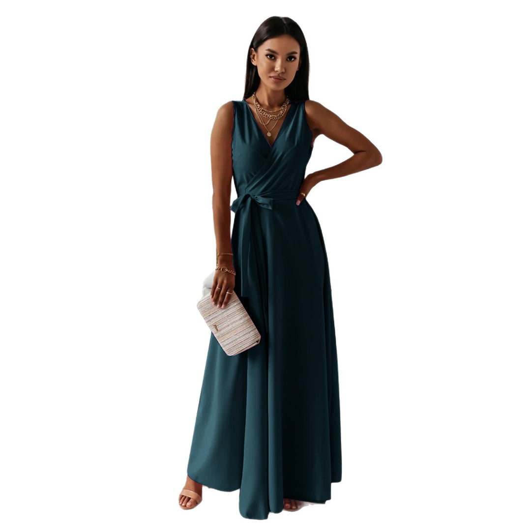 Damen elegantes Wickelkleid mit Taillengürtel Heidi-Mode