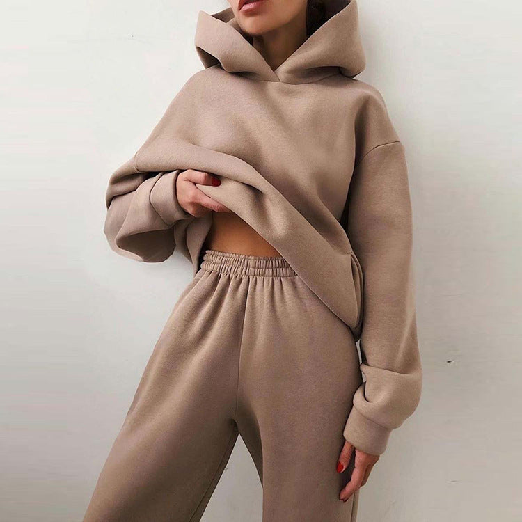 Femme Cozy Fleece Hoodie und Jogginghose Set Heidi-Mode