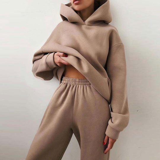 Femme Cozy Fleece Hoodie und Jogginghose Set Heidi-Mode