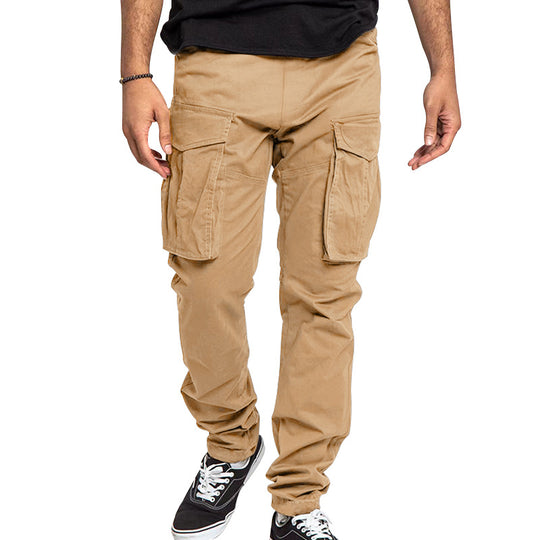Herren Cargo-Hose mit mehreren praktischen Taschen und elastischem Bund Heidi-Mode