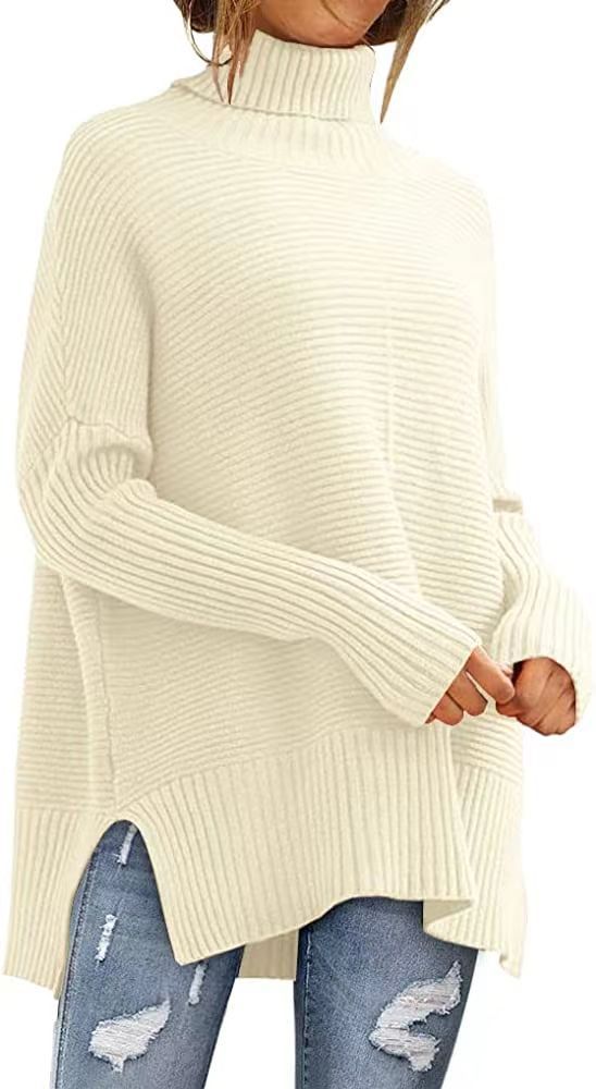 Damen Kuscheliger Rollkragenpullover Heidi-Mode