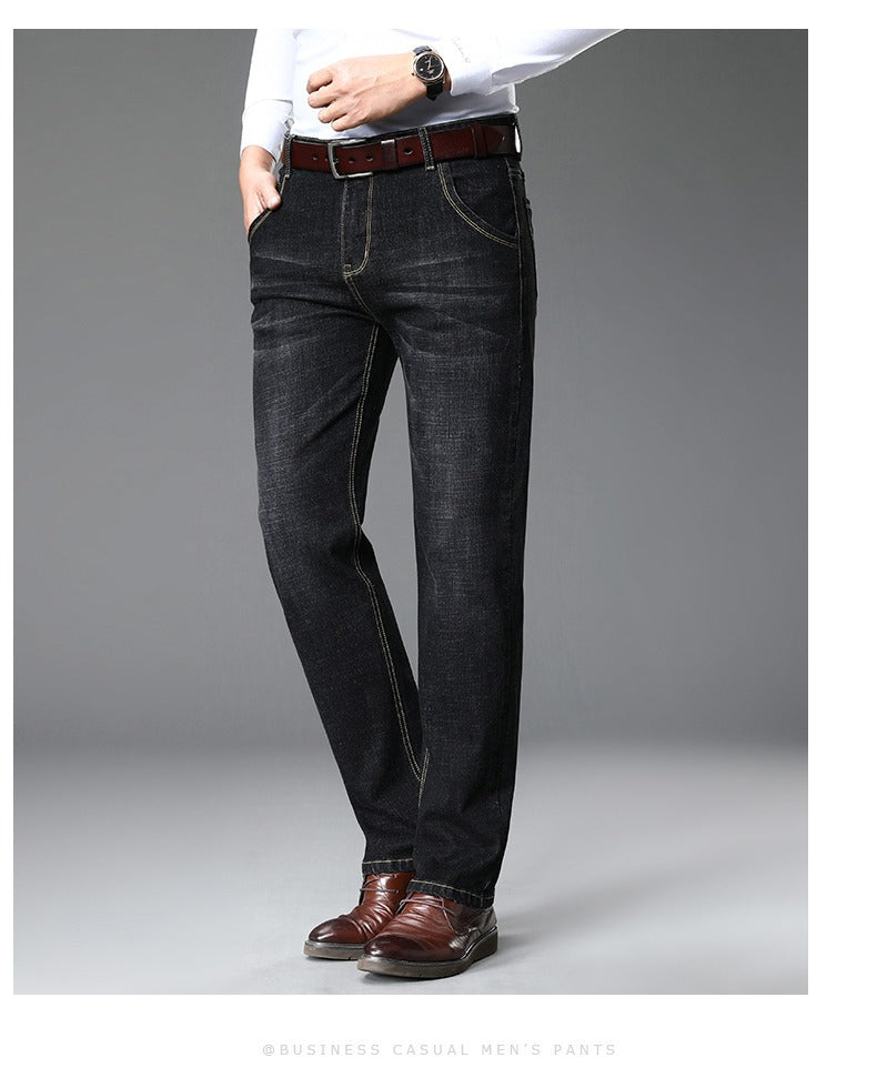 Herren klassische Jeans im lässigen Business-Stil mit besonders bequemer Passform Heidi-Mode