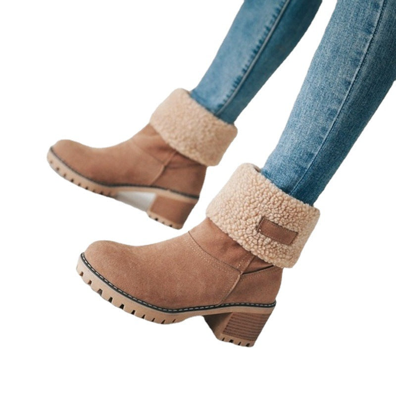 Damen Bequeme Stiefeletten mit wärmendem Futter Heidi-Mode