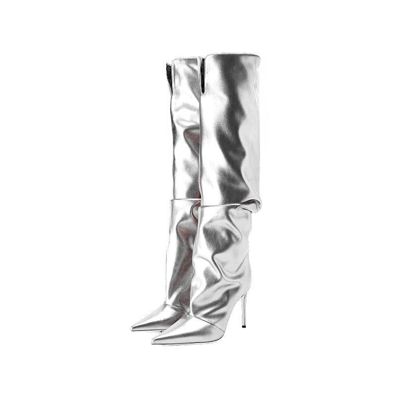 Femme Over-the-Knee Slouchy Stiletto Stiefel Heidi-Mode
