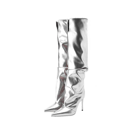 Femme Over-the-Knee Slouchy Stiletto Stiefel Heidi-Mode