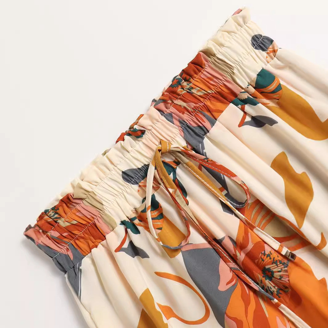 Damen Maxi-Rock mit Blumenmuster Heidi-Mode