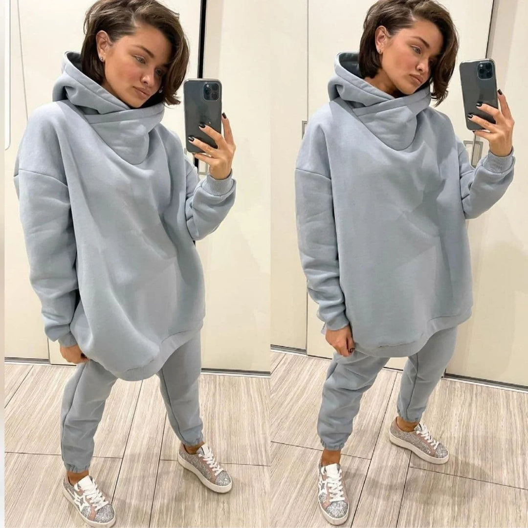Damen lässiges Oversized Sweatshirt und Jogginghose Set Heidi-Mode