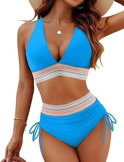 Damen Bikinis mit hoch tailliertem Schnitt und modischen Details Heidi-Mode
