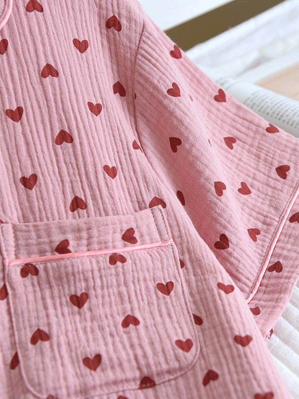 Heidi-Mode | Kurzarm Baumwolle Pyjama Set für Damen