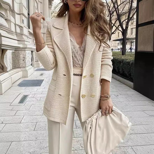 Damen Stilvolle und elegante Strickjacke Heidi-Mode